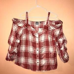 SHOULDER LESS BLOUSE